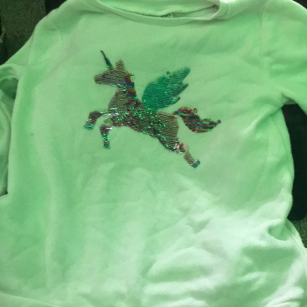 White unicorn sweater